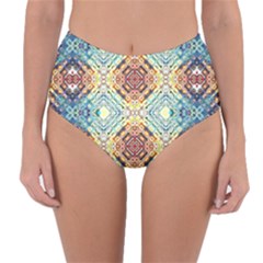 Pattern Reversible High-waist Bikini Bottoms by Sobalvarro