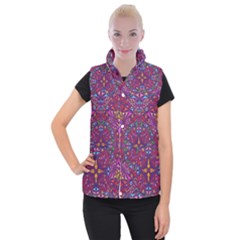 Kaleidoscope  Women s Button Up Vest by Sobalvarro