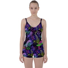 Leaves  Tie Front Two Piece Tankini by Sobalvarro