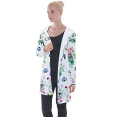 Leaves Longline Hooded Cardigan by Sobalvarro