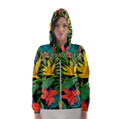 Tropical Greens Women s Hooded Windbreaker by Sobalvarro