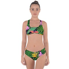 Tropical Greens Criss Cross Bikini Set by Sobalvarro