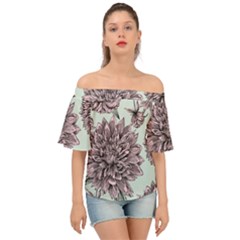 Flowers Off Shoulder Short Sleeve Top by Sobalvarro