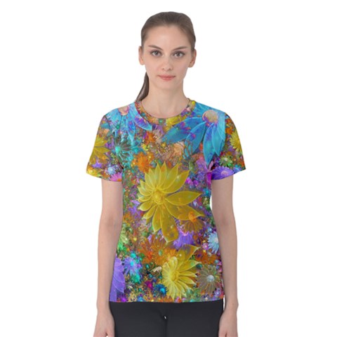 Apo Flower Power  Women s Cotton Tee by WolfepawFractals