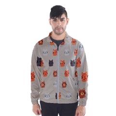 Cat Faces Pattern Men s Windbreaker