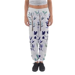 Dark Tone Plant Pattern Women s Jogger Sweatpants