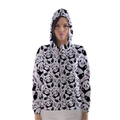 Panda Pattern Women s Hooded Windbreaker