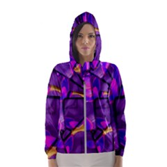 Background Wallpaper Flower Women s Hooded Windbreaker