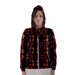 Christmas Bells Background Women s Hooded Windbreaker