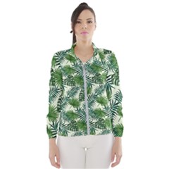 Leaves Tropical Wallpaper Foliage Women s Windbreaker