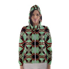 Christmas Pattern Women s Hooded Windbreaker