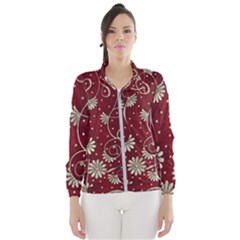 Floral Pattern Background Women s Windbreaker