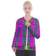 Flowers In A Rainbow Liana Forest Festive Casual Zip Up Jacket by pepitasart