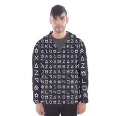 Memphis Seamless Patterns Men s Hooded Windbreaker