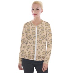 Leopard Print Velour Zip Up Jacket by Sobalvarro