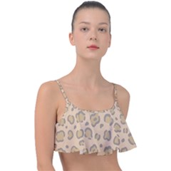 Leopard Print Frill Bikini Top by Sobalvarro