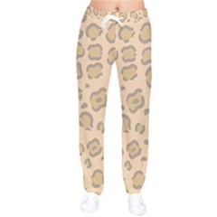 Leopard Print Women Velvet Drawstring Pants by Sobalvarro