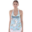 Unicorn Seamless Pattern Background Vector Babydoll Tankini Top View1