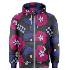 Vector Seamless Flower And Leaves Pattern Men s Zipper Hoodie by Sobalvarro