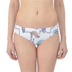 Cute Unicorns With Magical Elements Vector Hipster Bikini Bottoms by Sobalvarro