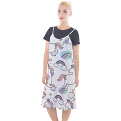 Cute Unicorns With Magical Elements Vector Camis Fishtail Dress by Sobalvarro