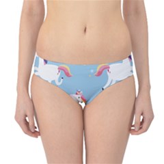 Unicorn Seamless Pattern Background Vector (2) Hipster Bikini Bottoms by Sobalvarro