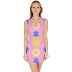 Pop Art Pineapple Seamless Pattern Vector Bodycon Dress by Sobalvarro