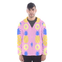 Pop Art Pineapple Seamless Pattern Vector Men s Hooded Windbreaker by Sobalvarro