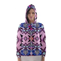 Marble Texture Print Fashion Style Patternbank Vasare Nar Abstract Trend Style Geometric Women s Hooded Windbreaker by Sobalvarro