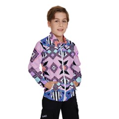 Marble Texture Print Fashion Style Patternbank Vasare Nar Abstract Trend Style Geometric Kids  Windbreaker by Sobalvarro