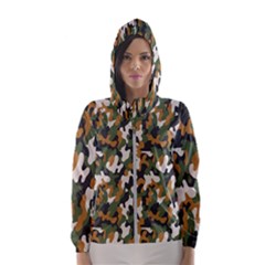 Vector Seamless Military Camouflage Pattern Seamless Vector Abstract Background Women s Hooded Windbreaker