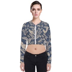 Birds Nature Design Long Sleeve Zip Up Bomber Jacket