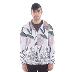 Retro Floral Pattern Men s Hooded Windbreaker