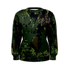 Military Background Grunge Style Women s Sweatshirt