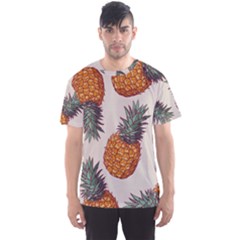 Seamless Pattern With Vector Illustrations Pineapples Men s Sports Mesh Tee