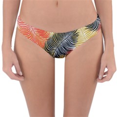 Tropical Seamless Pattern With Exotic Palm Leaves Reversible Hipster Bikini Bottoms by Vaneshart