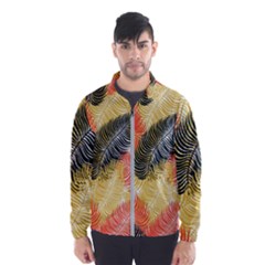 Tropical Seamless Pattern With Exotic Palm Leaves Men s Windbreaker