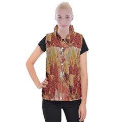 Autumn Colors Leaf Leaves Brown Red Women s Button Up Vest by yoursparklingshop