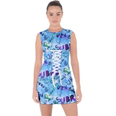 Ubrs Lace Up Front Bodycon Dress by Rokinart