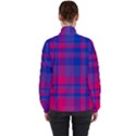 Bisexual plaid Women s High Neck Windbreaker View2