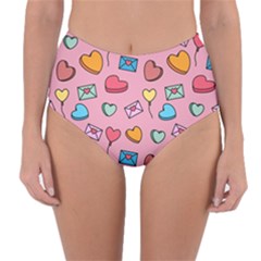 Candy Pattern Reversible High-waist Bikini Bottoms by Sobalvarro