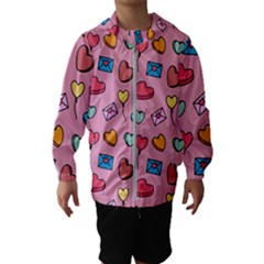 Candy Pattern Kids  Hooded Windbreaker by Sobalvarro