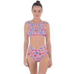 Candy Pattern Bandaged Up Bikini Set  by Sobalvarro