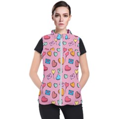 Candy Pattern Women s Puffer Vest by Sobalvarro