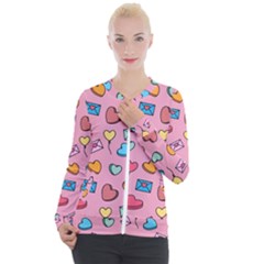 Candy Pattern Casual Zip Up Jacket by Sobalvarro