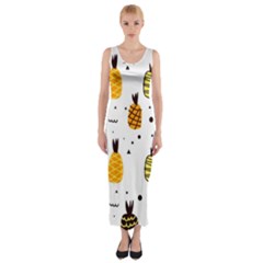 Pineapples Fitted Maxi Dress by Sobalvarro