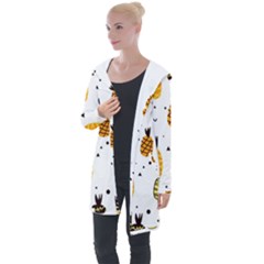 Pineapples Longline Hooded Cardigan by Sobalvarro