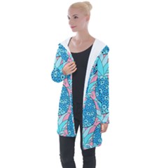 Pineapples Longline Hooded Cardigan by Sobalvarro