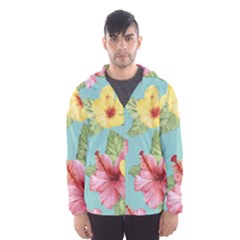 Hibiscus Men s Hooded Windbreaker by Sobalvarro