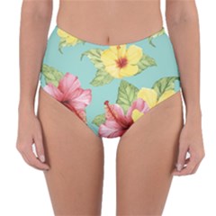 Hibiscus Reversible High-waist Bikini Bottoms by Sobalvarro